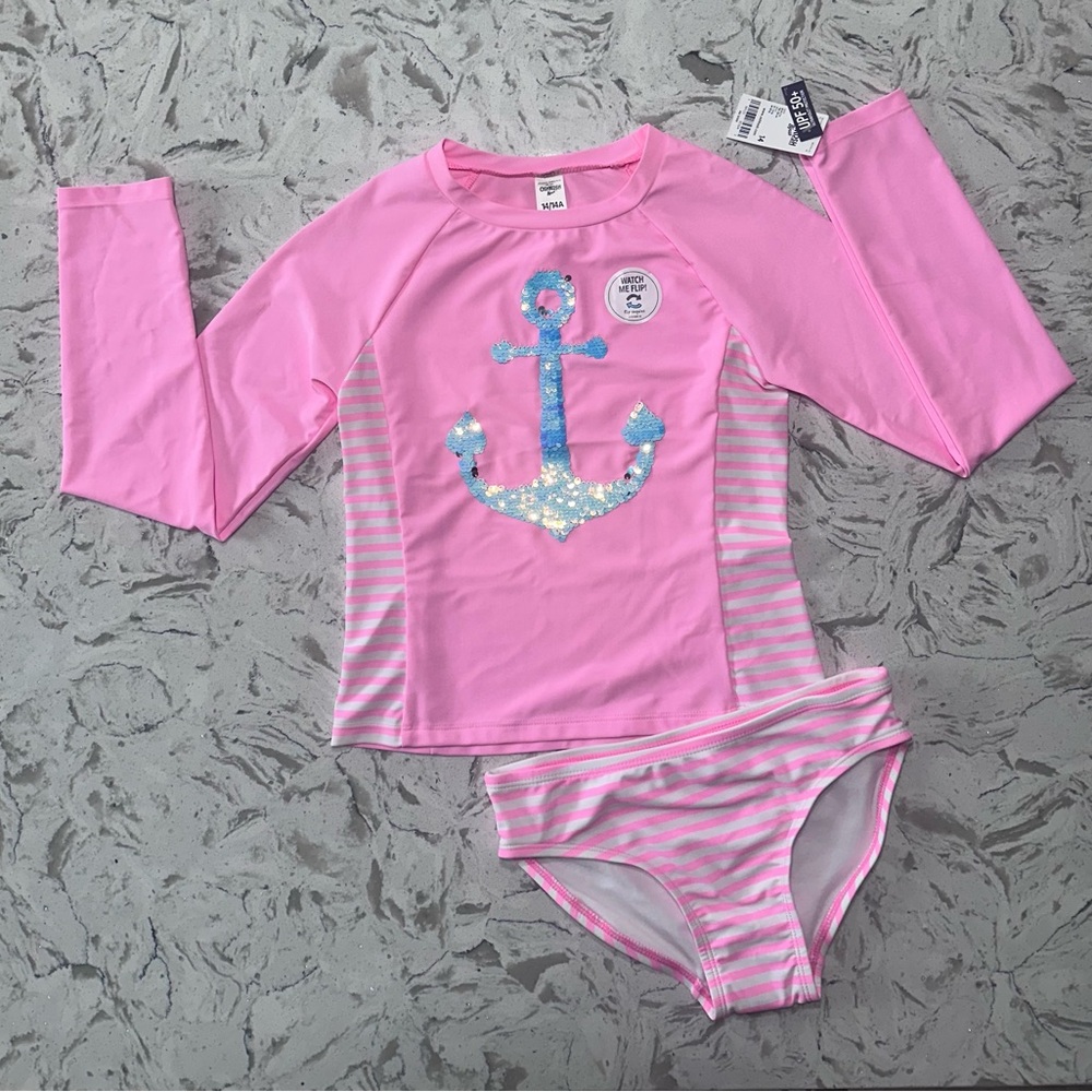 OshKosh B’gosh Girls Rash Guard Set – Size 14